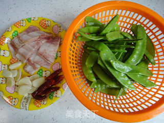 Garlic Bacon Snow Pea recipe