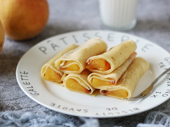 Yellow Peach Custard Pancake recipe