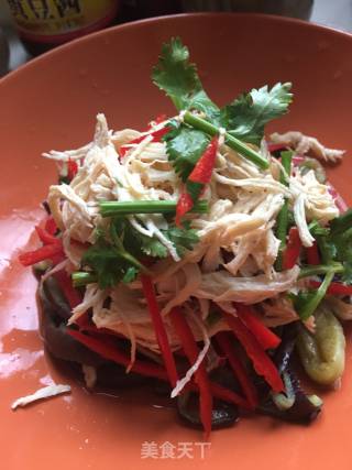 Shredded Eggplant Mixed with Chicken Breast recipe