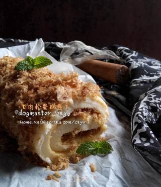 [meat Floss Cake Roll] A Salty Cake with Meat is Delicious When Chewed recipe