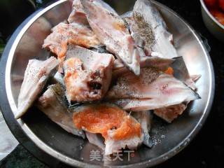 Pan-fried Salmon Head recipe