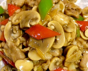 Stir-fried Mushrooms with Sliced Pork recipe