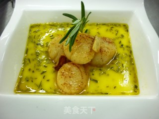 Rosemary Custard Scallops recipe