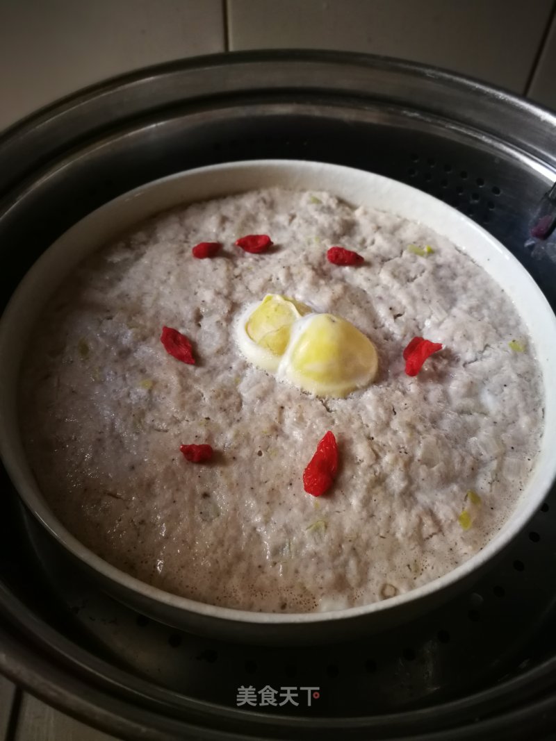 Salted Egg Steamed Minced Pork recipe