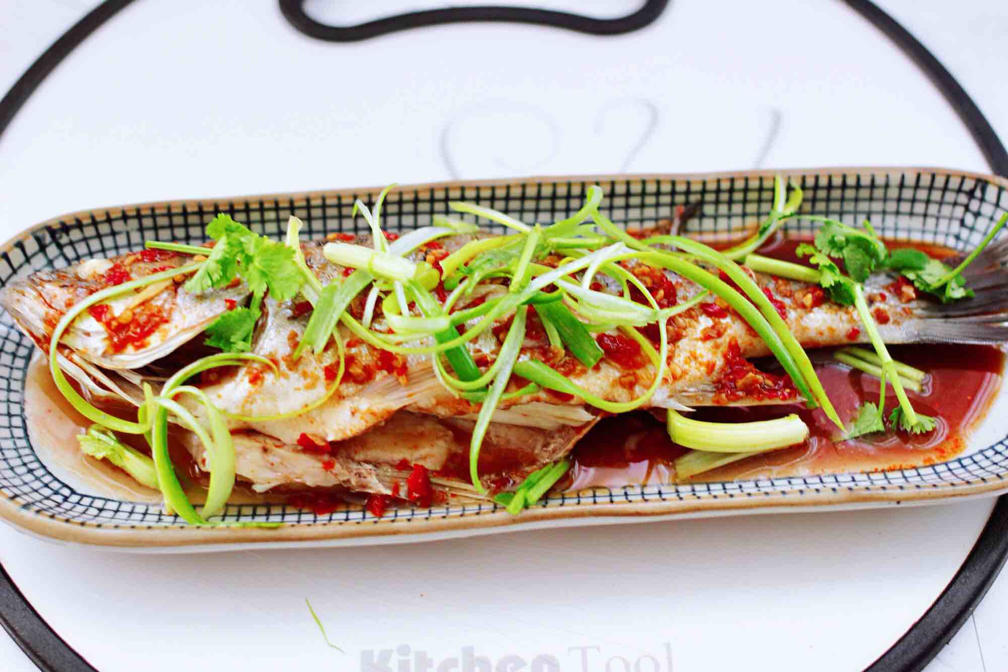 Steamed Sea Bass with Spicy Sauce recipe