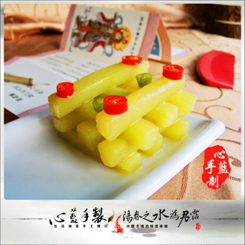 Xinlan Hand-made Private Kitchen [taste Lettuce Strips]——the Petty Bourgeois Fan of Crispy Lettuce recipe