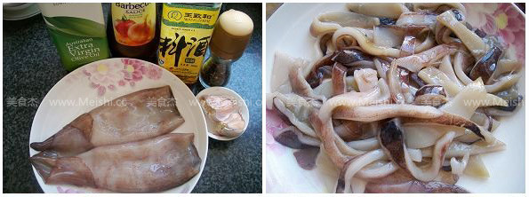 Grilled Squid Strips recipe