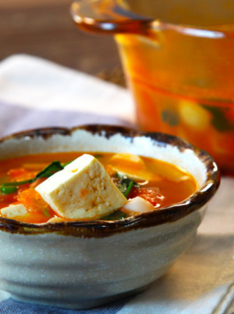 Low-calorie Tomato Tofu Soup recipe