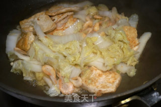 Braised White Shrimp with Fresh and Tender Cabbage recipe