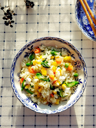 Fried Rice with Asparagus and Salted Egg recipe