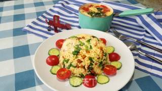 Fried Rice with Sweet and Salty Beans and Garlic Sprouts (garlic Sprouts) recipe
