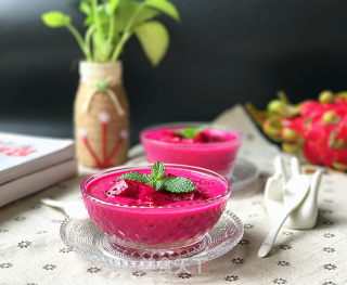 Dragon Fruit Coconut Milk Sago recipe