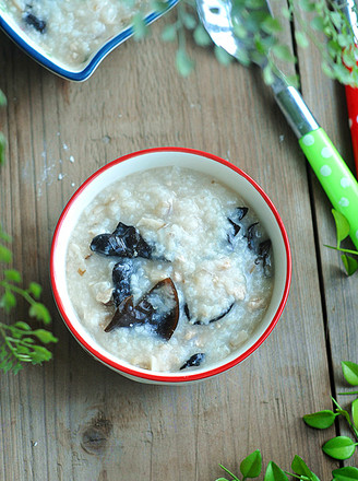 Pork Congee with Mushrooms and Fungus recipe