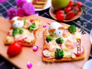Super Fast Hand Pizza~toast Shrimp Pizza recipe