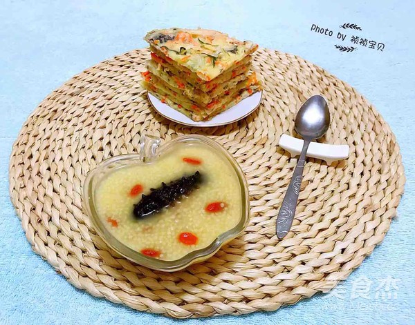 Millet Porridge with Sea Cucumber and Wolfberry recipe