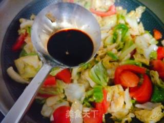 Chicken Rice Cracker Tomato Cabbage recipe