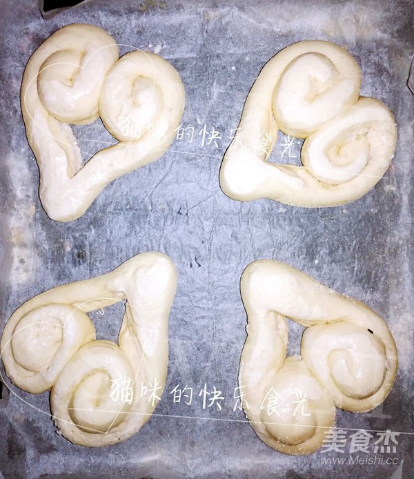 Coconut Heart Shaped Bread recipe