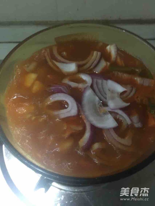 Spicy Chicken Rice Cake Soup recipe