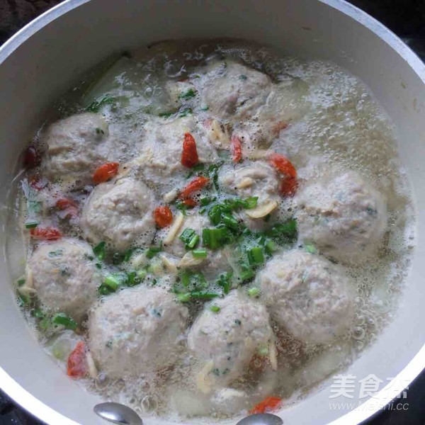 Homemade Meatball Winter Melon Soup recipe