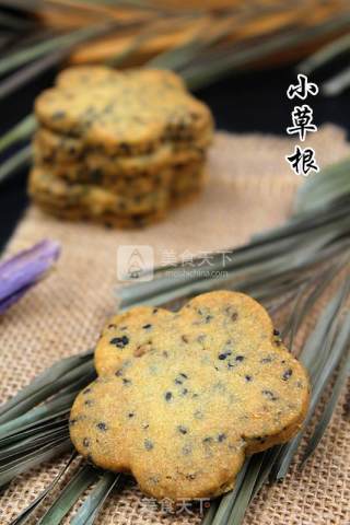 #aca烤明星大赛# Black Sesame Savoury Biscuits recipe