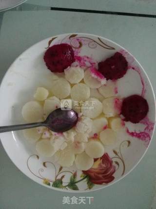 Dragon Fruit Steamed Yam recipe