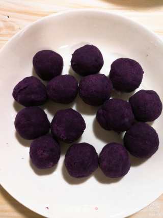 Crystal Clear, Soft and Soft "sago Purple Sweet Potato Ball" recipe