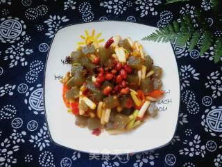 #团圆饭#garlic and Yellow Fried Jelly recipe