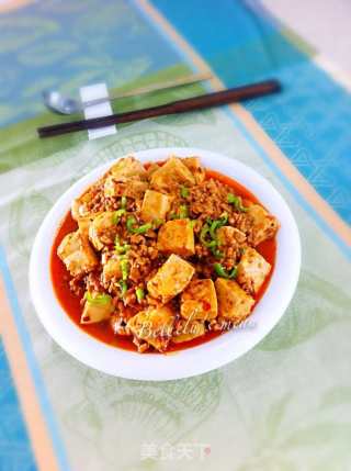 Tofu with Minced Pork in Red Oil recipe