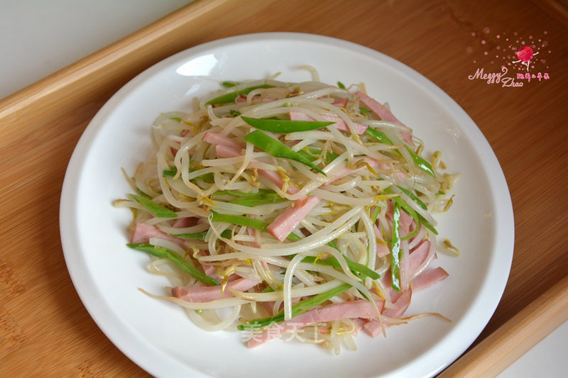 Fried Ham with Silver Buds recipe