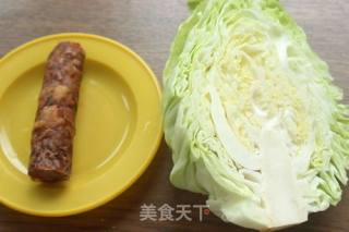 Stir-fried Cabbage with Spicy Sausage recipe