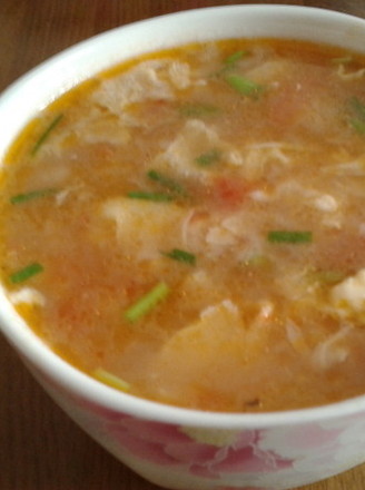 Tomato Egg Lumps Soup recipe