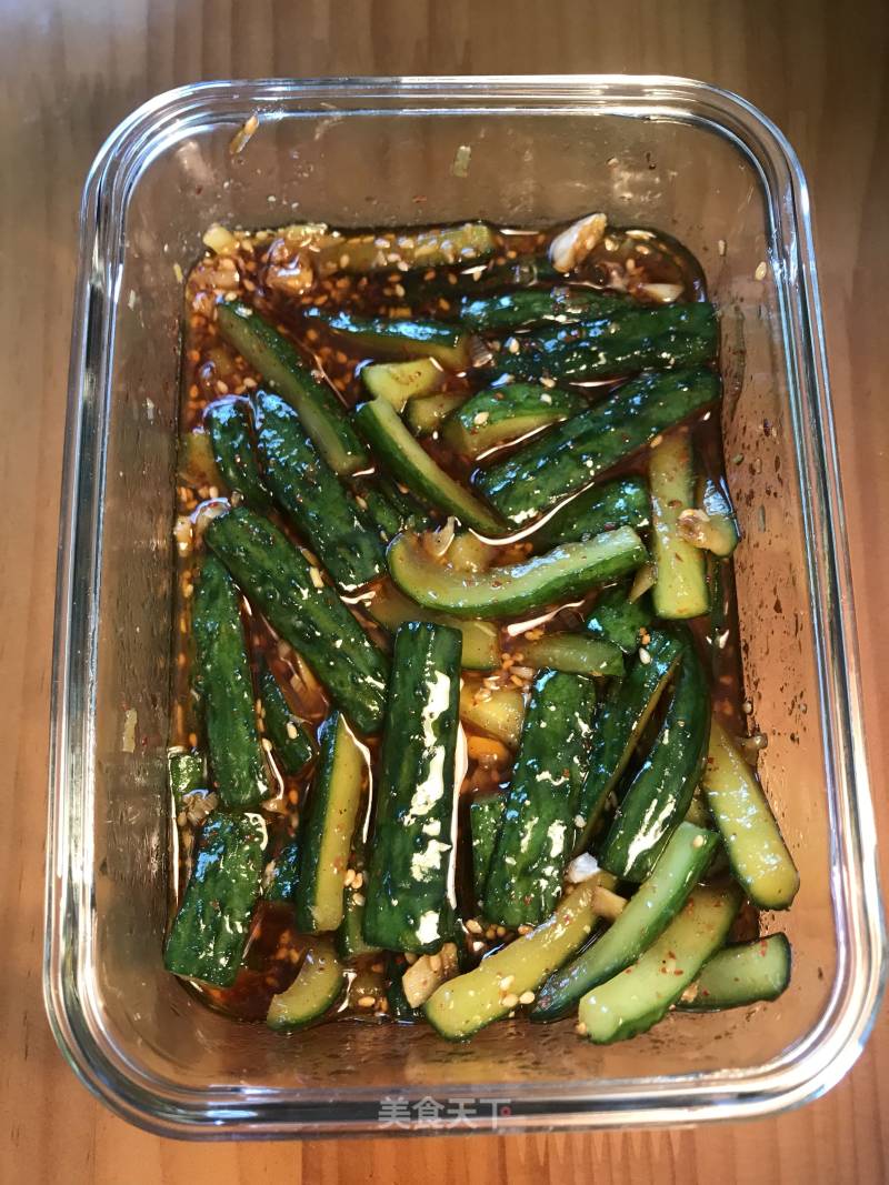 Cucumber Strips with Secret Sauce recipe