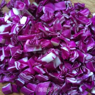 Purple Cabbage Mixed with Dried Bean Curd recipe