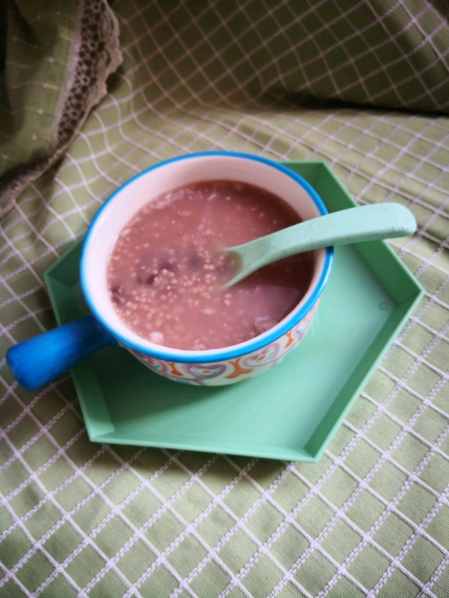 Rhubarb Rice and Red Bean Congee recipe