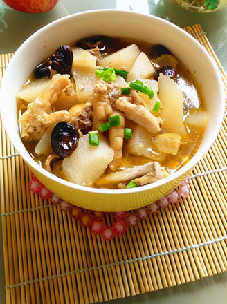 Mushroom and Radish Chicken Soup recipe