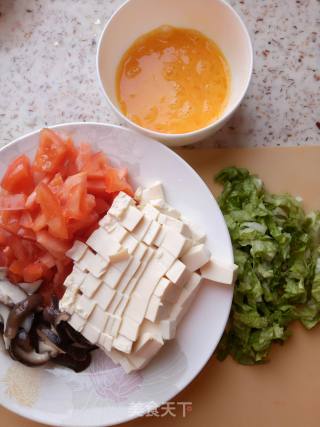 Fancy Food#tomato Egg Tofu Soup recipe
