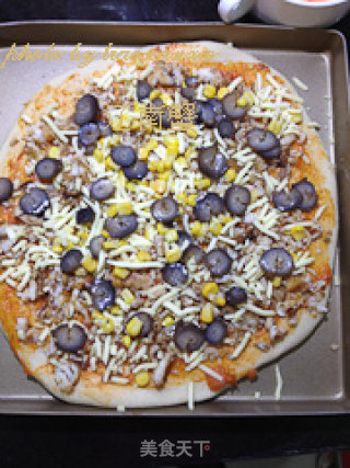 Fish and Sea Cucumber Pizza recipe