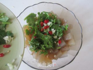 Coriander Mixed with Konjac recipe