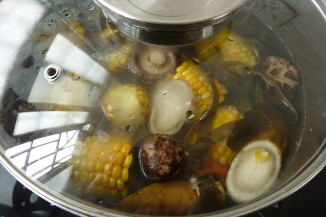 Corn Burdock Mushroom Soup recipe