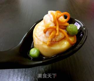 Steamed Yuzi Tofu with Shrimp and Cordyceps Flower Edit recipe