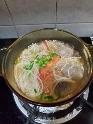 Beef Ball Enoki Mushroom Soup recipe