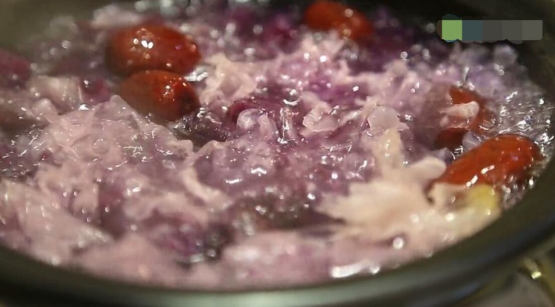 Purple Sweet Potato Tremella Bird's Nest recipe