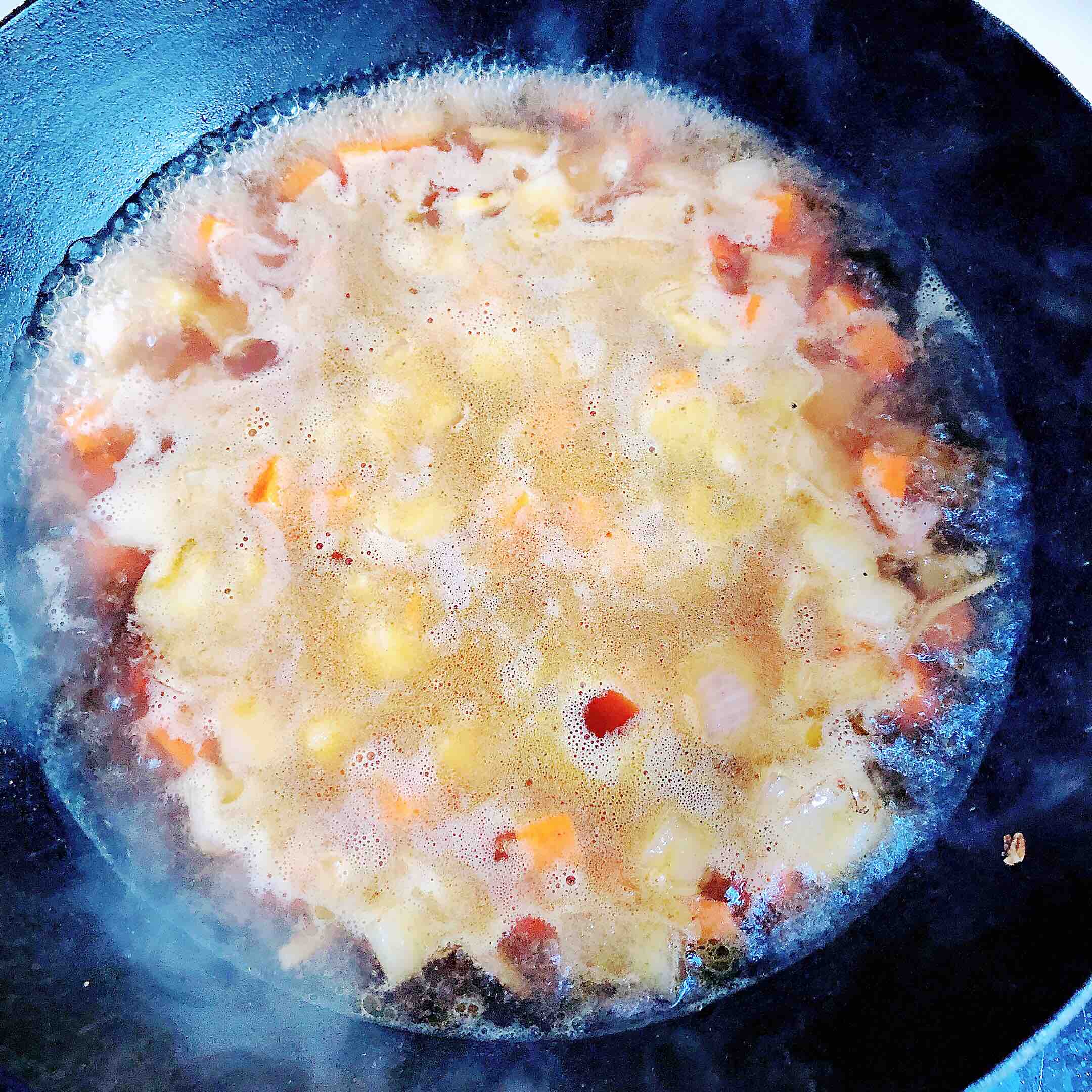 Pasta with Curry Shrimp and Fresh Vegetables recipe