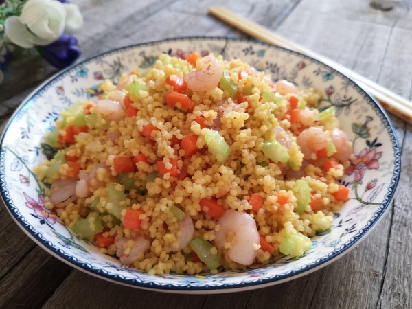 Fried Rice with Shrimp and Millet recipe