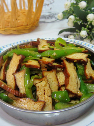 Green Pepper Marinated Dried Tofu recipe