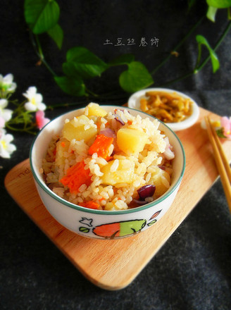 Potato and Carrot Braised Rice