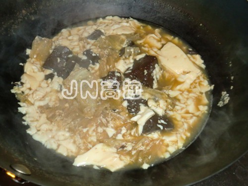 Duck Blood Tofu Stewed Cabbage recipe