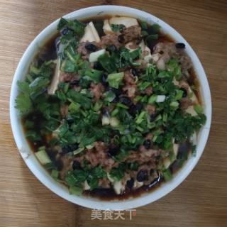 Steamed Tofu with Tempeh Meat recipe