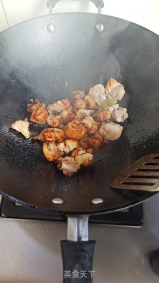 Braised Chicken Nuggets with Mushrooms recipe