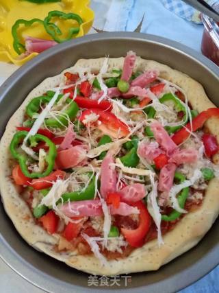 #the 4th Baking Contest and is Love to Eat Festival# Pork Floss Squid Pizza recipe